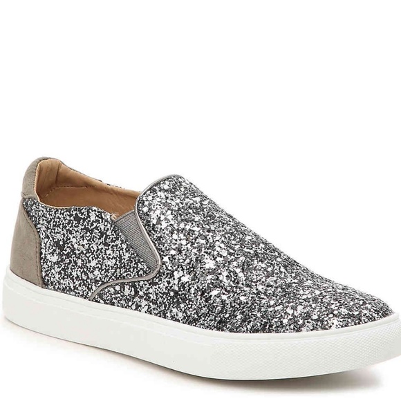 steve madden silver sparkly sneakers